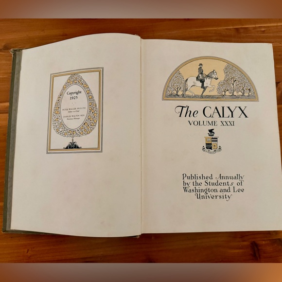 1925 Washington and Lee University Calyx Yearbook with Embossed Cover - Picture 5 of 5